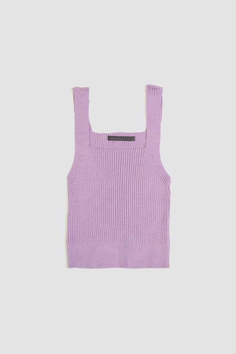 top tricot lilas