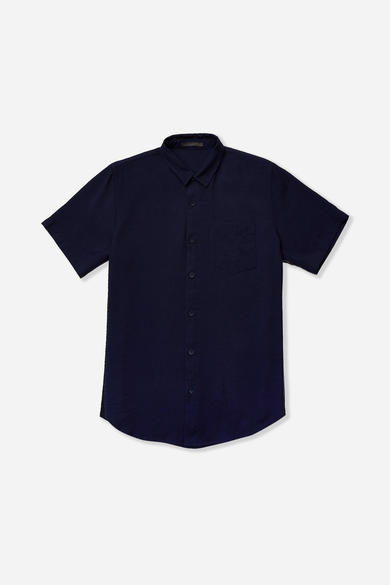 01 camisa viscose basico azul marinho