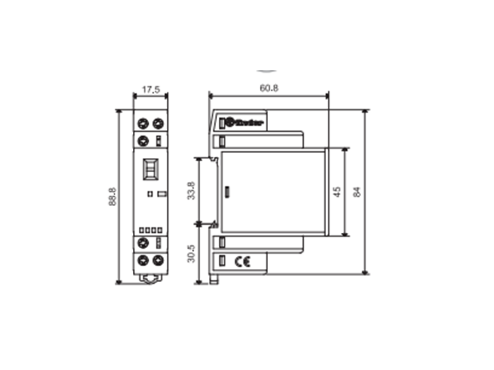 Contacteur Finder 22.32.0.230.1520 - 1 NO + 1 NF - 230V AC/DC - 25A - Pour Installations électriques - 8