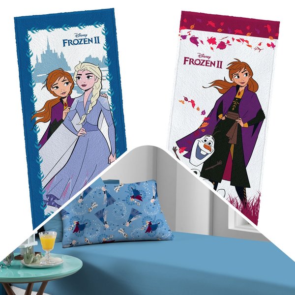 Jogo de Cama Infantil Frozen 2 Peças Lepper (1 Lençois e 1 Fronha)