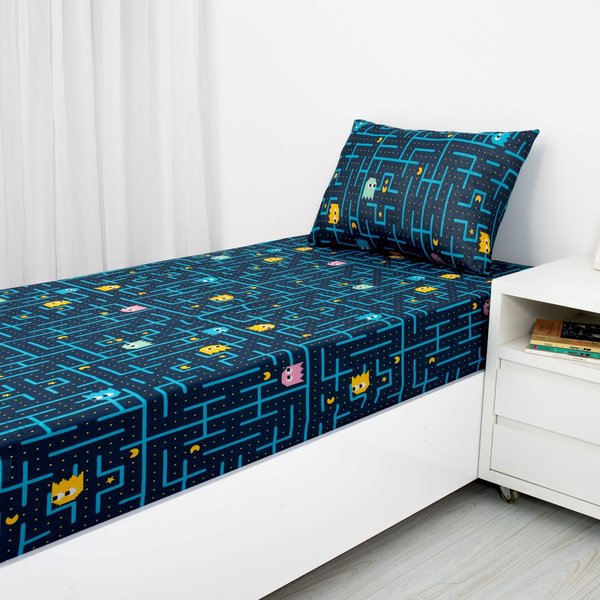 Jogo De Cama Solteiro Estampa Pac Man Doce Vida - Compre Agora