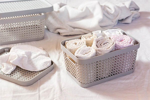 separar as suas toalhas de banho em cores