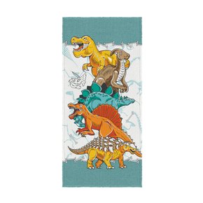toalha de banho infantil felpuda com tema de dinossauros 60cmx1,10m
