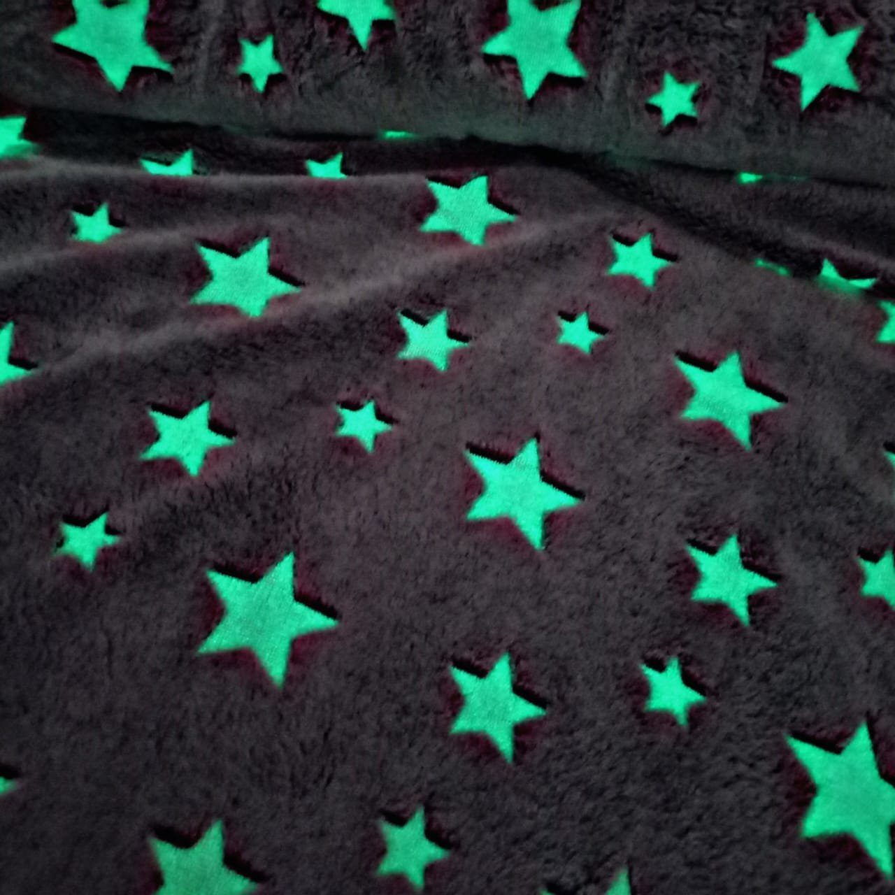 Tecido Fleece Mágico Brilha no Escuro Estrelas - Esquina dos Tecidos