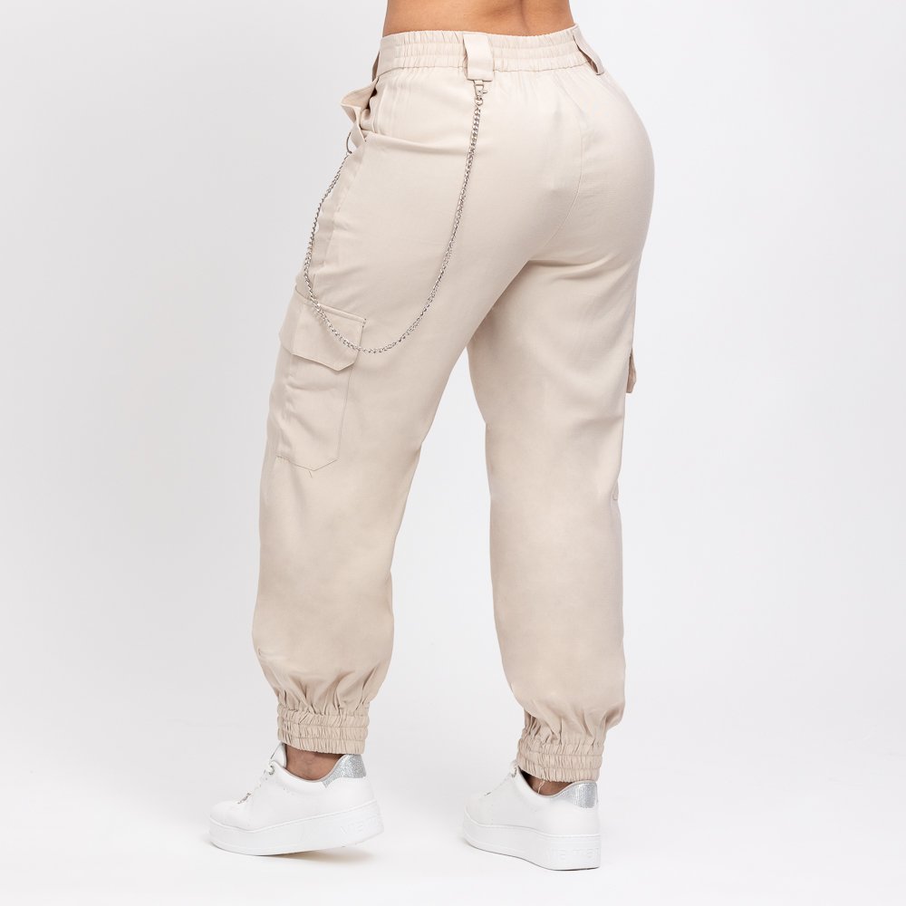 Calça jogger best sale feminina com corrente