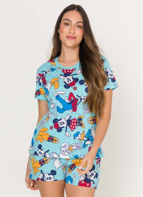 Blusa Feminina Estampa Tico e Teco Manga Curta Disney