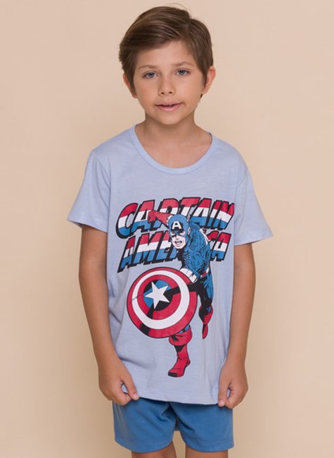 pijama masculino infantil marvel i m captain america 1