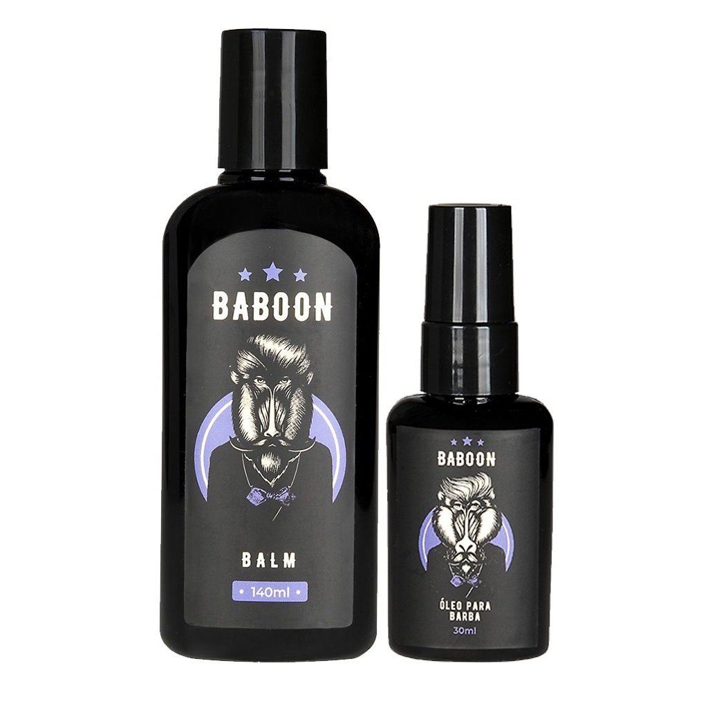 Kit para Barba Balm e leo Baboon Evidence Man Store