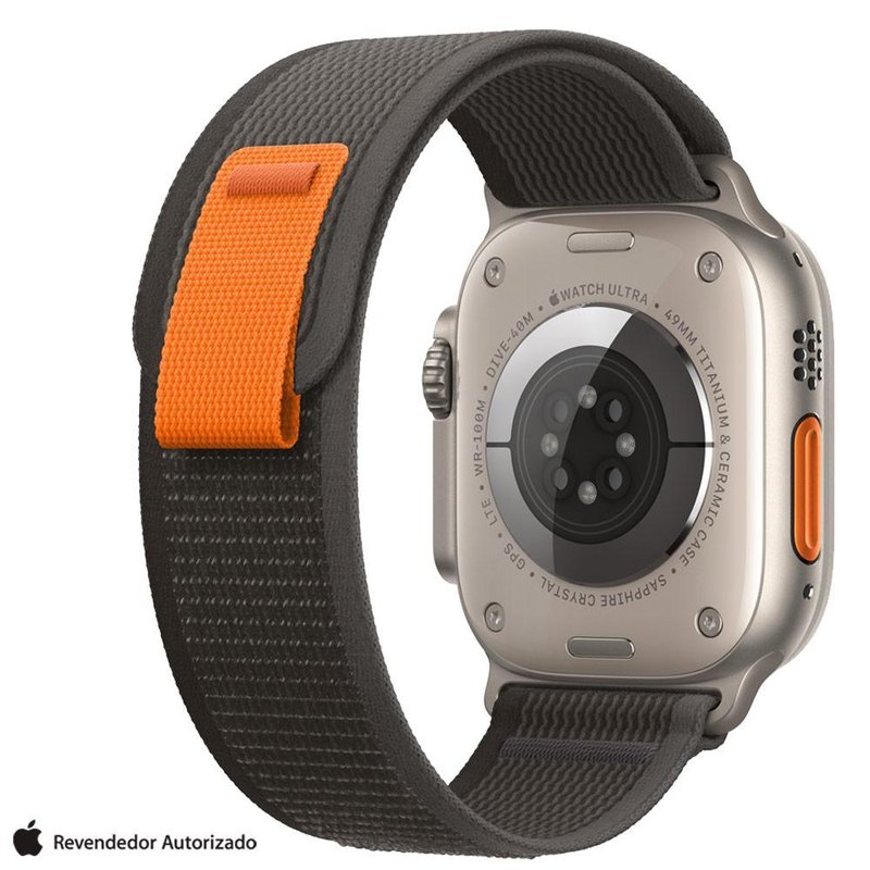 Smartwatch Apple Watch Ultra GPS+Cellular 49mm Titânio C/Bracelete Ocean  Amarela