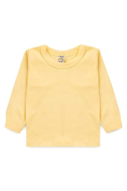 Camiseta Infantil Básica Manga Longa Amarelo