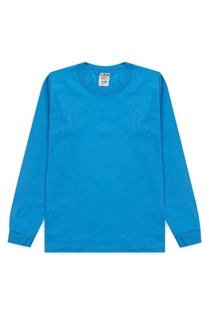 Camiseta Juvenil Básica Manga Longa Azul