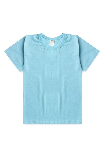 Camiseta Juvenil Básica Menino Azul Claro