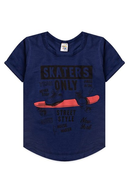 Camiseta Infantil Menino Marinho Skate
