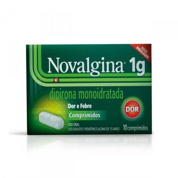 Novalgina Dipirona Monoidratada 1g 10 Comprimidos