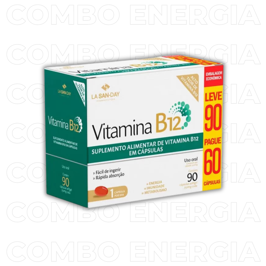 Combo Energia Magnésio Dimalato + Vitamina B12 + Coenzima Q10