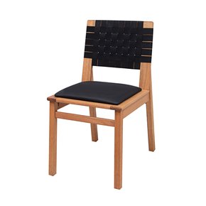 cadeira buriti assento estofado preto 1