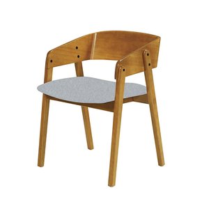 cadeira contemporanea encosto madeira mel cinza 1