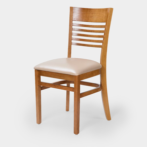 03 cadeira madeira macica contemporanea castanho assento estofado encosto madeira