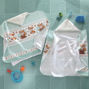 Kit Bichinho Pelúcia com Mantinha Soft Raposa Laranja 02 Peças