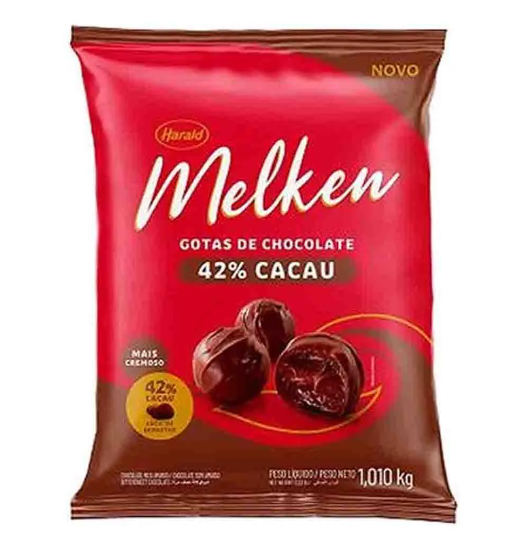 MELKEN choc gotas meio amargo 42 101kg