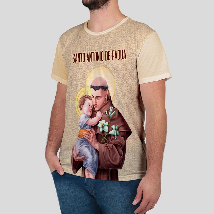 Camiseta infantil religião santo antonio