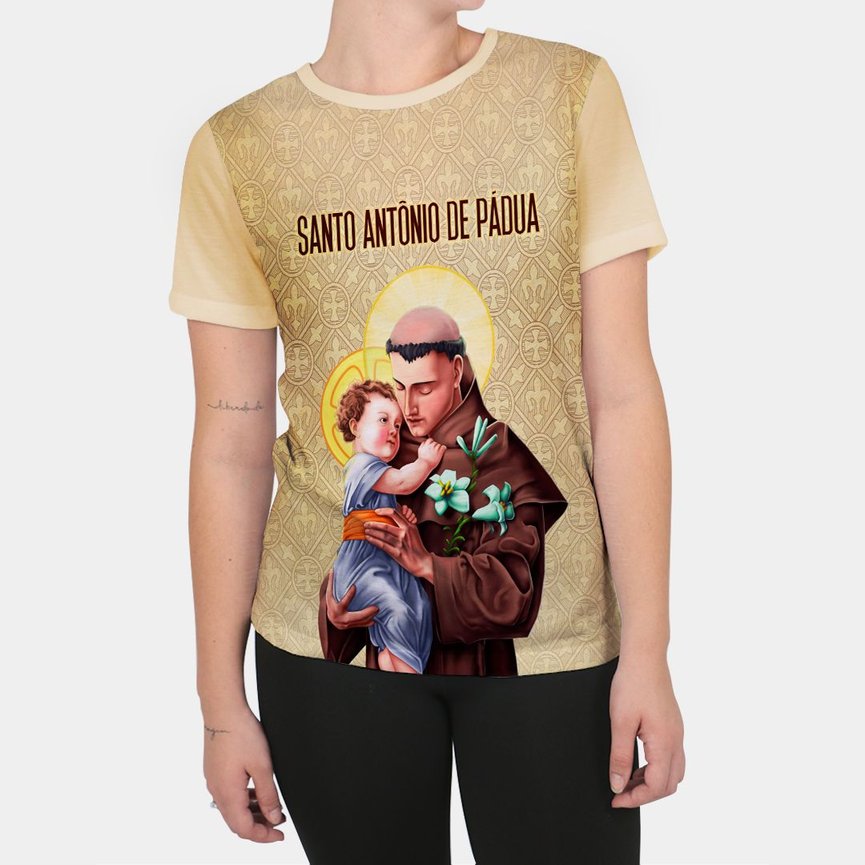 Camiseta infantil religião santo antonio