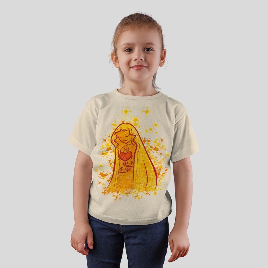 Camiseta Infantil Imaculado Coração De Maria Camiseta Infantil Imaculado Coração De Maria