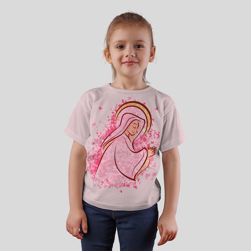 Camiseta Infantil Nossa Senhora - Rosa Camiseta Infantil Nossa Senhora - Rosa