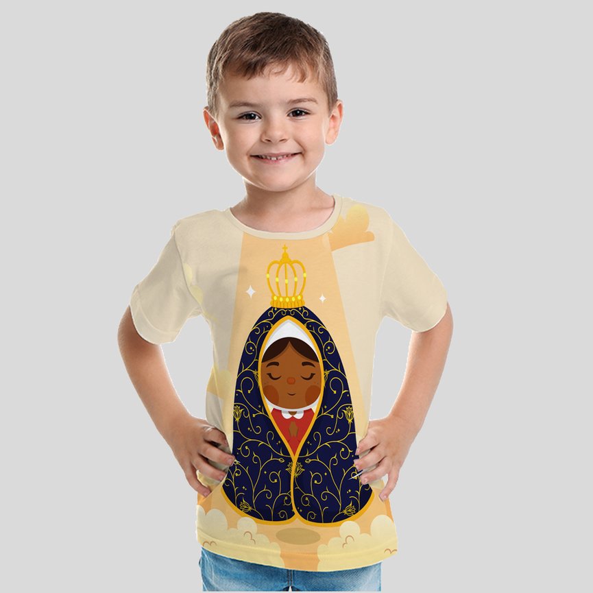 Camiseta Infantil Nossa Senhora Aparecida Camiseta Infantil Nossa Senhora Aparecida
