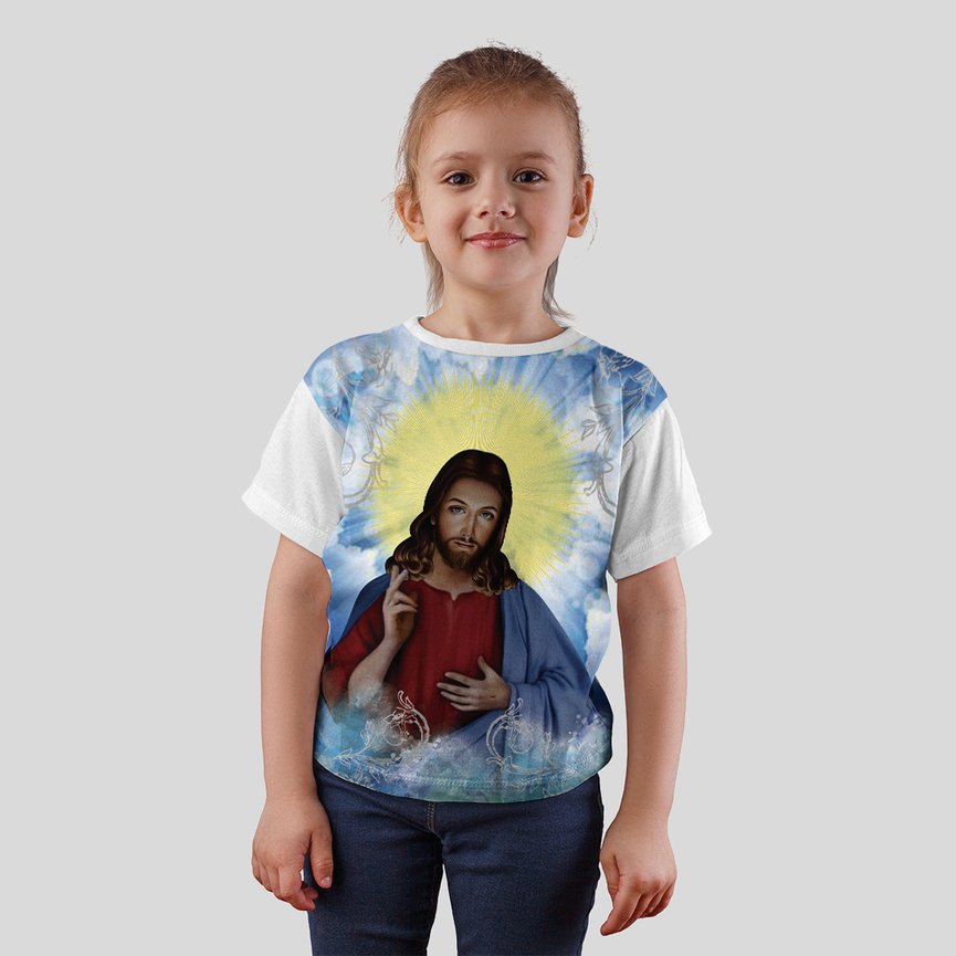 Camiseta Infantil Jesus Cristo Camiseta Infantil Jesus Cristo