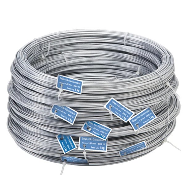 Arame Belgo Galvanizado / 2,1mm / BWG14 Arame Belgo Galvanizado / 2,1mm / BWG14