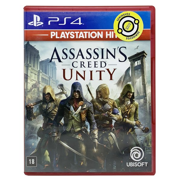 Jogo Assassin's Creed: Unity (PlayStation Hits) - PS4 - UBISOFT - Jogos de  Ação - Magazine Luiza