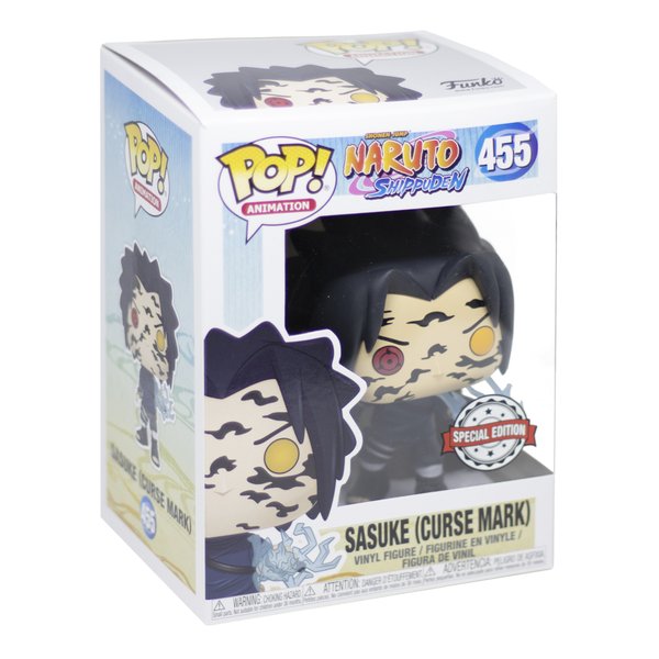 Funko Pop Naruto Shippuden Sasuke 455 Marca Da Maldição - Geek10