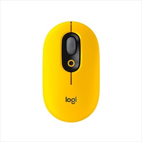 Mouse Logitech POP Amarelo e Preto Sem Fio