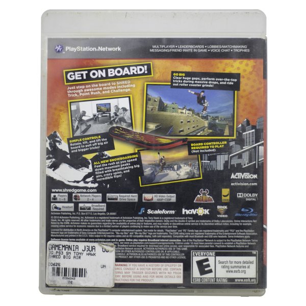 Controle Skate Tony Hawk Para Ps3 + 1 Jogo Original - Leia