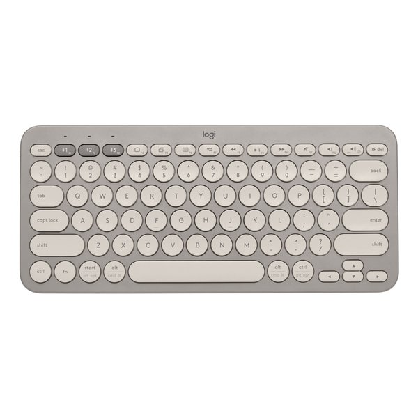 teclado sem fio logitech k380 multi device bluetooth cinza areia produto original novo e lacrado a