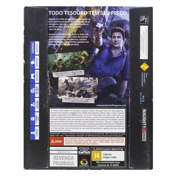 Jogo Uncharted 4: A Thief's End - PS4 (Capa Dura) - MeuGameUsado