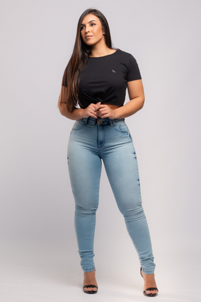 Calça Jeans Modeladora Clara Super Alta