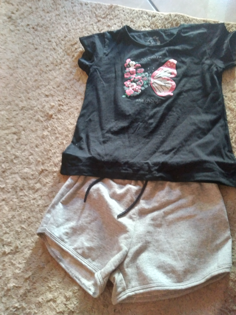 Conjunto Infantil de Verão para Menina Cropped e Shorts - GKS Rosa