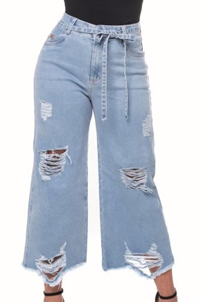 Pantacourt jeans 2024 rasgada