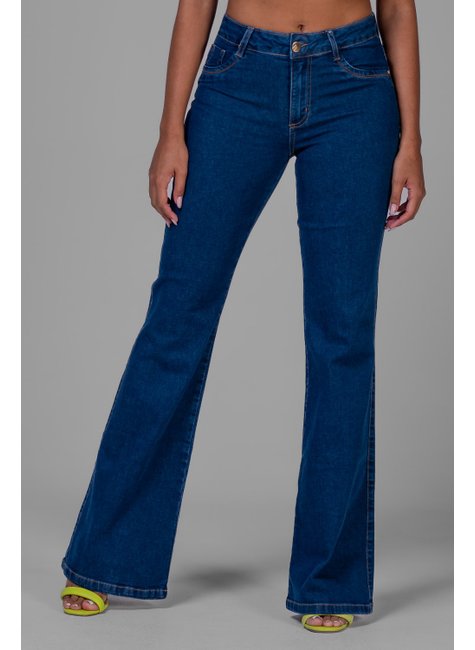 calca jeans flare intermediaria jeans escura 10907 geracao moderna 3