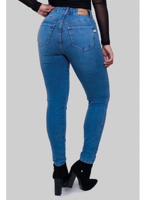 calca jeans cigarrete hot pants com strass jeans claro 10883 geracao moderna 31