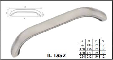 Puxador de Alumínio Cromado Italy Line IL 1352