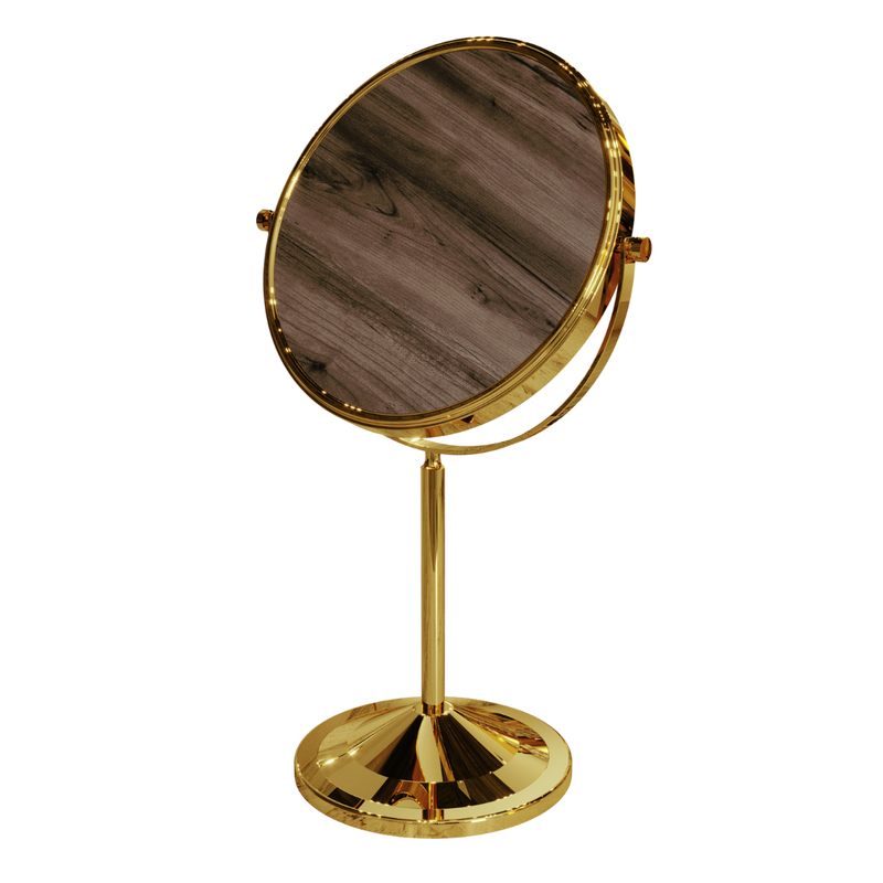Espelho Dourado De Mesa