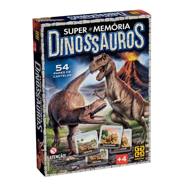 Jogo da Memória Dinossauros – Zepelim Brinquedos Educativos