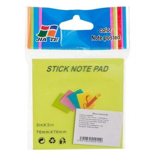 bloco adesivo 76x76 c100 stick note pad 1