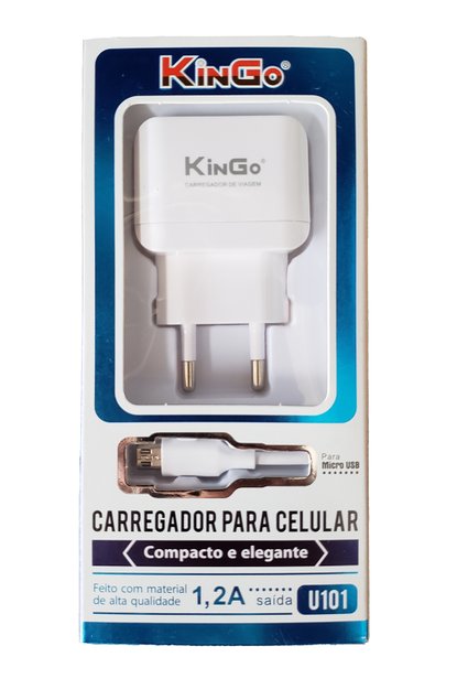 Carregador Para Celular 1,2A Com Cabo USB Para Micro USB (V8)