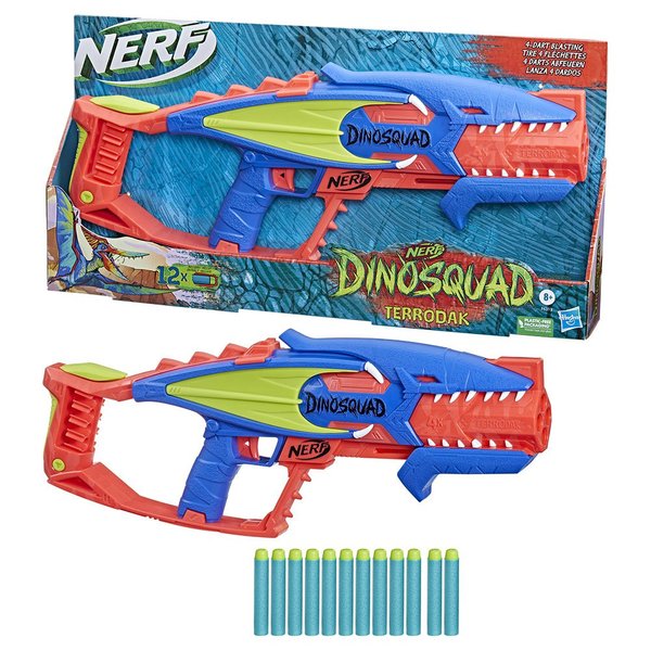 Lança Dardos Nerf Alpha Strike Claw QS-4 com 4 Dardos Fácil Recarga e Uso  F2219 - Hasbro