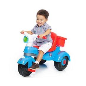 Motoca Infantil Vermelho e Azul com Pedal - CALESITA-958