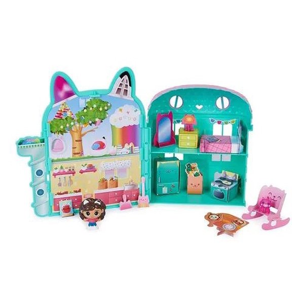 Dollhouse Toy Set Para Quarto, Pretend Game, Brinquedos Portáteis, Ônibus,  Padaria, Loja, Duplex, Contém 61 Acessórios, Pequenos Animais, 1:12, Quarto